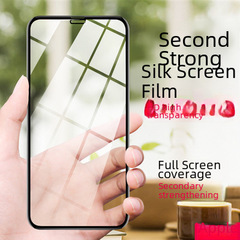 適用iphone15promaxs手機鋼化膜14蘋果13全屏二強絲印保護膜12Pro