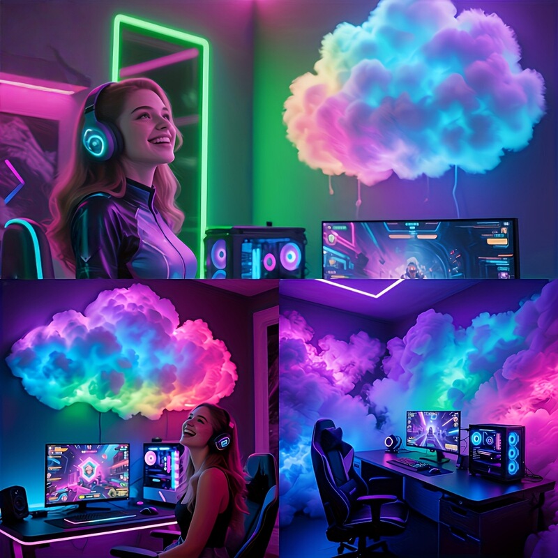 Lightning Cloud Lights, a Cross-Border Hit, with Music Rhythm, Compliant with Cross-Border Platform Requirements, Color-Changing Lightning Cloud Lights, a Cross-Border Hit, with Music Rhythm, Compliant with Cross-Border Platform Requirements, Color-Changing