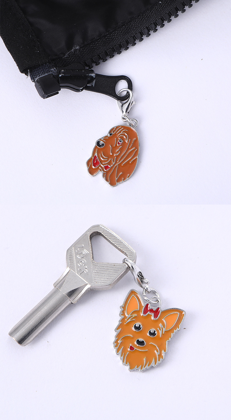 Metal Material Dog Pattern Unisex Gender Cartoon Style, Cute Style Cartoon Style Cute Dog Metal Unisex Bag Pendant Keychain