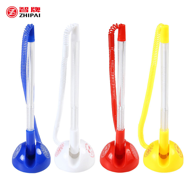 Zhipei Desktop Ballpoint Pen 0.7mm with String for Counter Desktop Adhesive Fixation Atomic Desk Pen Zp-709