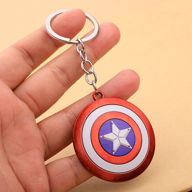 Avengers America Captain Iron Man Car Keychain Men's and Women's Bag Pendant Cartoon Small Gift Wholesale Avengers America Captain Iron Man Car Keychain Men's and Women's Bag Pendant Cartoon Small Gift Wholesale