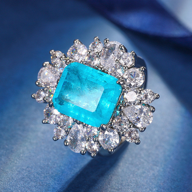 Zhuang Sheng joyas de cobre inferior chapado en oro joyería traje de simulación Paraiba avanzado traje retro 10*12-6*8