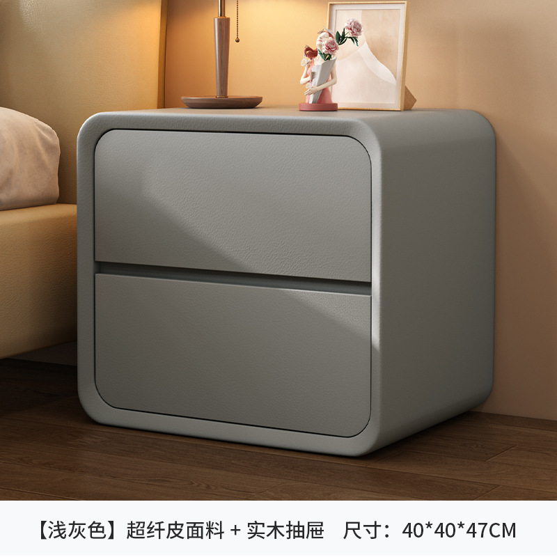 Mesita de noche dormitorio multifuncional luz lujo madera maciza cajón creativo mesita de noche estilo crema almacenamiento pequeño gabinete