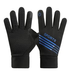 Winter Warmth Gloves Outdoor Riding Gloves Men Fleece Windproof Coldproof Student Touch Screen Gloves