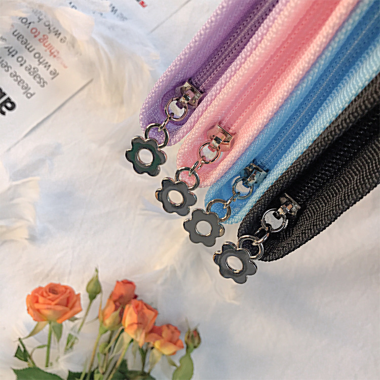 Fábrica al por mayor a5 bolsa de archivo de pvc transparente color ins cremallera bolsa de recarga bolsa de almacenamiento de material bolsa de almacenamiento de papelería