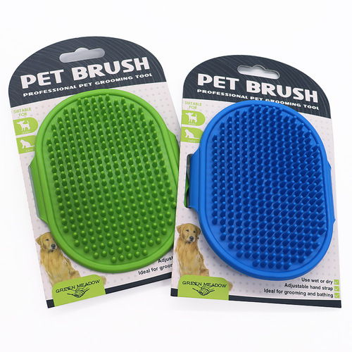 Pet Bath Brush Silicone Dog Bath Massage Brush Cat Cleaning Bath Glove Brush Pet Supplies Wholesale