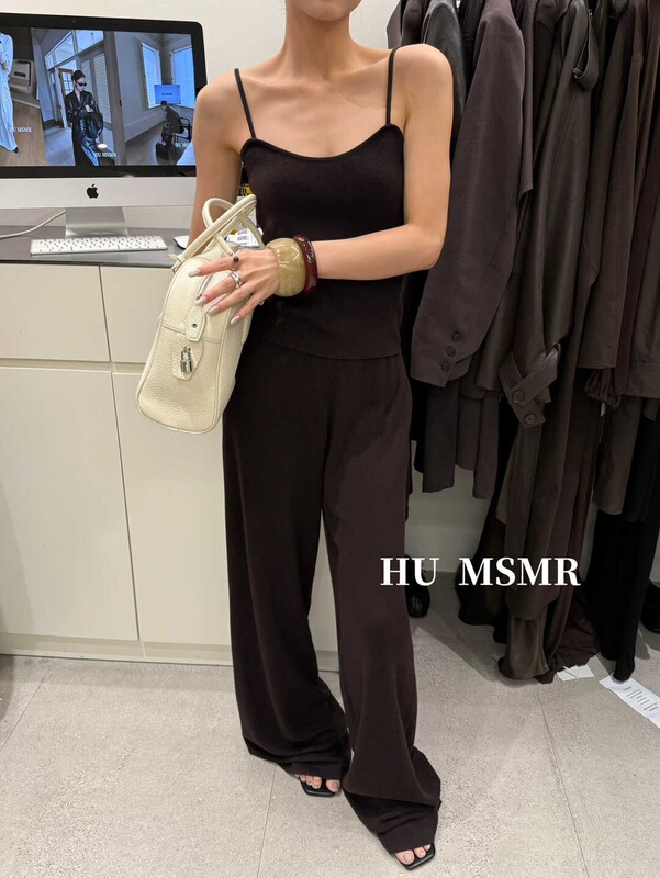 广州十三行HUMSMR秋上新高腰舒适极简百搭显瘦休闲裤H631|undefined