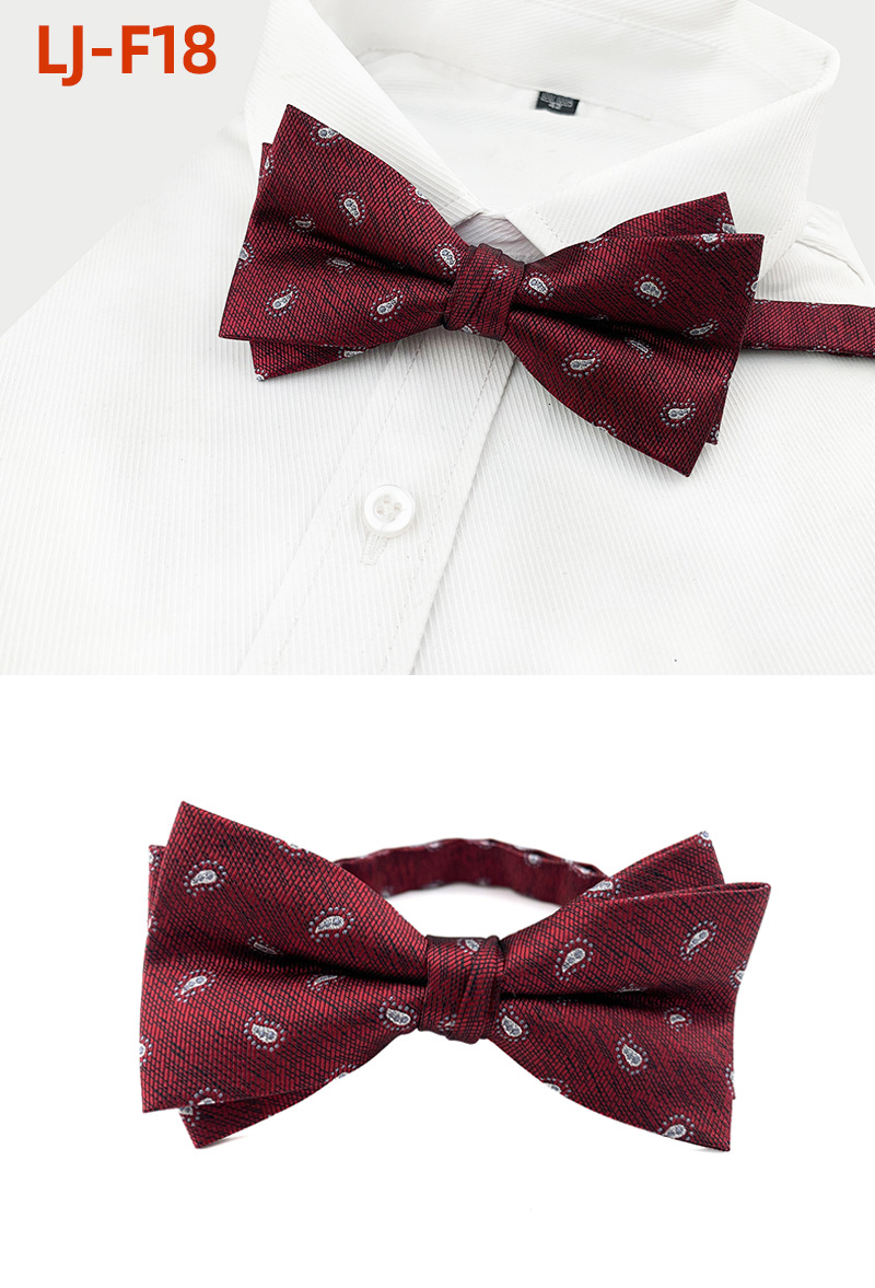 All Seasons Season Men'S Gender Classic Style Style Factory In Stock Supply Men's Bow Tie Korean Fashion Wedding Bridegroom Bow Suit Banquet Bow Tie