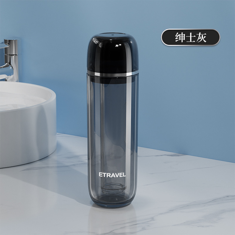 Juego de lavado de viaje, taza de enjuague bucal, pasta de dientes, taza de dientes, artículos de viaje, taza de lavado, cepillo de dientes plegable portátil, traje de viaje