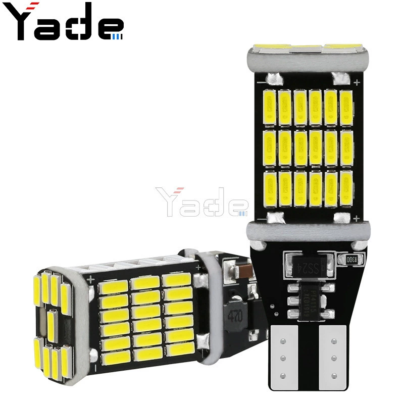 Yade Автомобильный светодиодный фонарь заднего хода T15 4014 45SMD декодирование подсветка задний фонарь указатель поворота мотоцикл свет