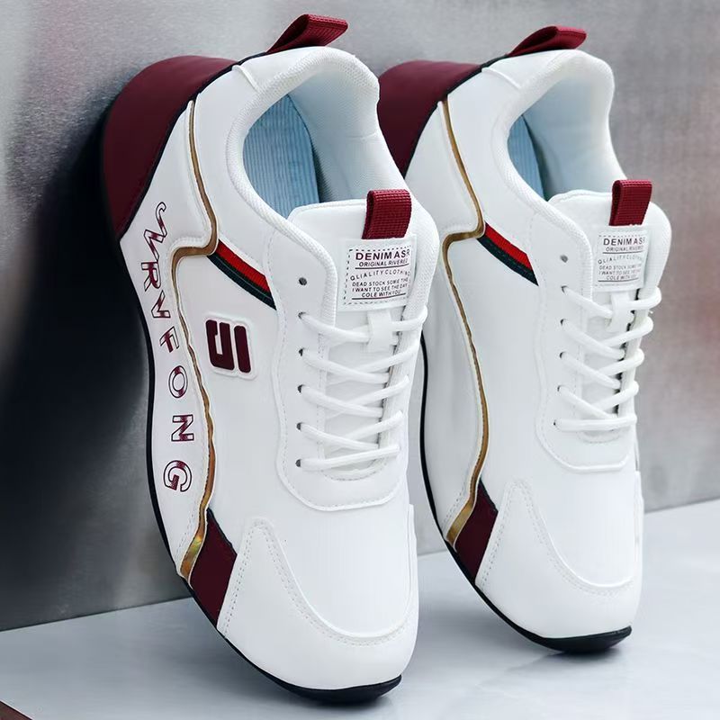 2025新款男鞋防水皮面运动鞋男款休闲跑步鞋男老爹鞋子抖音代发