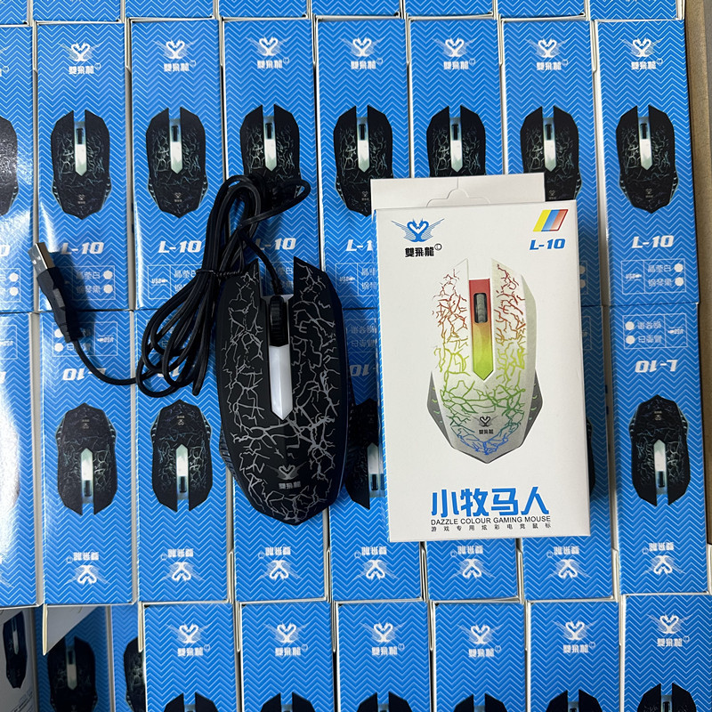 双飛龍有線マウス発光ゲーム電気競争機械静音コンピュータ部品クロスボーダー私模アマゾン卸売り|undefined