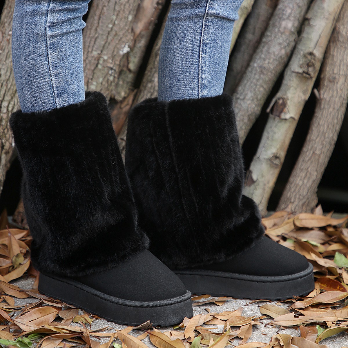 Transfronterizo 2025 nuevo engrosado de lana de invierno de moda caliente botas cortas botas de nieve de mujer comercio exterior
