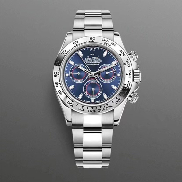 Laojiaditong transfronterizo toma un reloj mecánico de tres ojos y seis agujas para hombre, reloj multifuncional con cinturón de acero para hombre