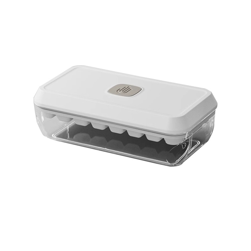 Diseño independiente de un botón de presión de hielo molde de bloque de hielo fácil de desmoldear refrigerador congelador de hielo molde de congelación rápida