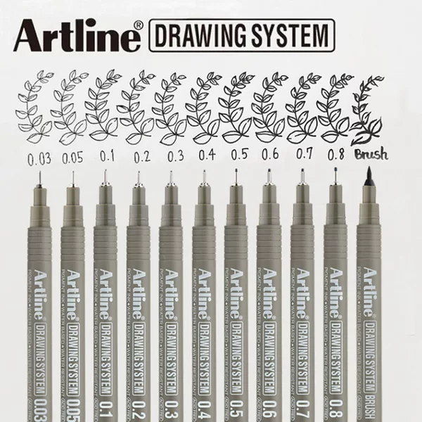 Japanese flag Artline needle pen drawing pen 0.05~0.8mm animation hand drawing pen EK-231-238