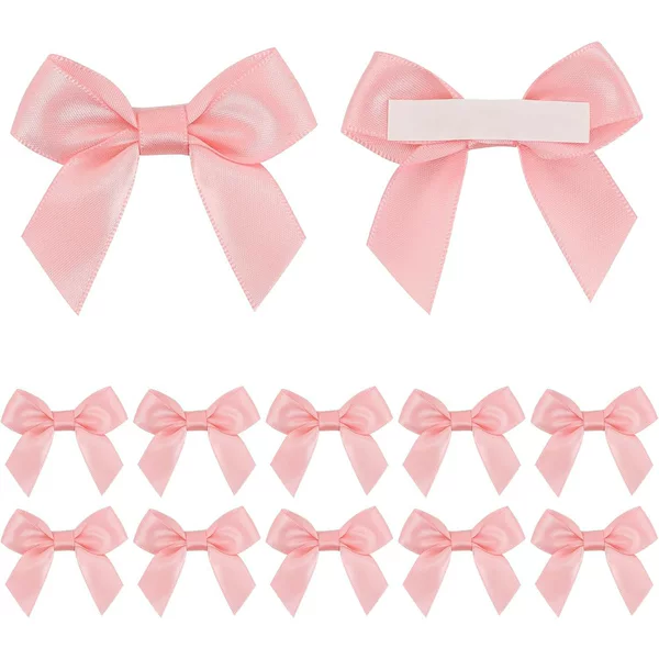 Self-Adhesive Bow DIY Clothing Accessories Hair Clips Clothing Accessories Handmade Bow Polyester Ribbon Bow