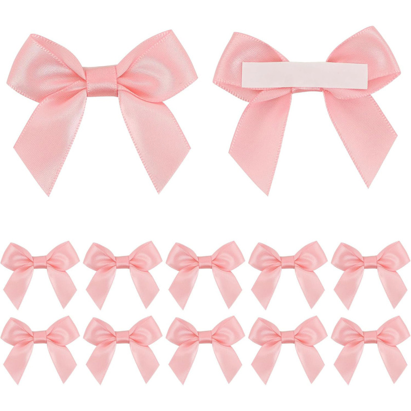 Self-Adhesive Bow DIY Clothing Accessories Hair Clips Clothing Accessories Handmade Bow Polyester Ribbon Bow