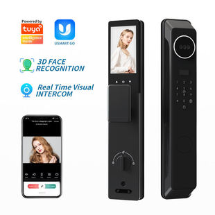 Cross-Border Tuya Anti-Theft Door Lock Remote Unlocking Home Graffiti Visual Cat Eye Fingerprint Password Smart Lock Lock