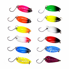 Colorful Single Hook Ma Liang Sheet 3g Upward Mouth Metal Artificial Bait Artificial Bait Imitation Cross-border Fish Bait Lure Bright Sheet 
