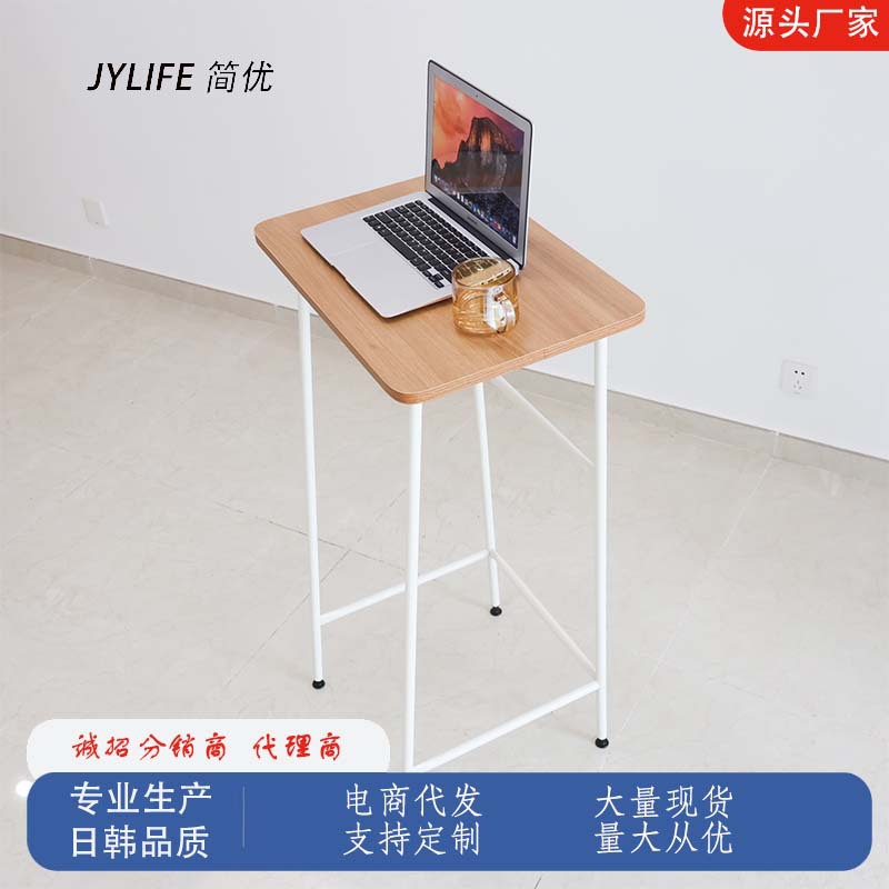 站立式工作台家用桌子书桌简易办公桌高脚站立写字桌笔记本电脑桌