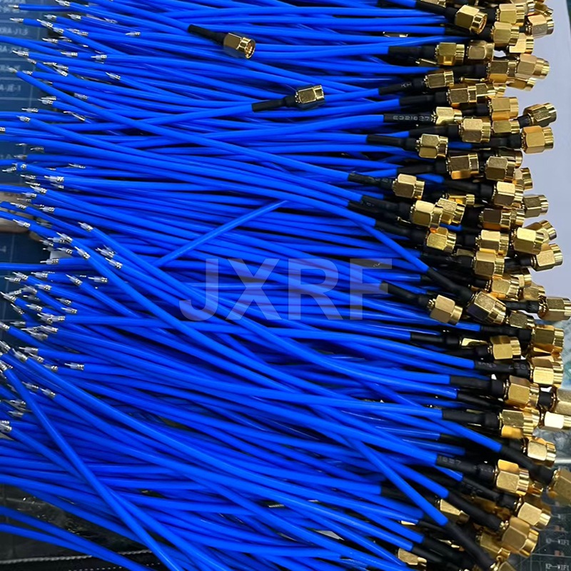 加工定制射频同轴线缆组件SMA转SMA MMCX RG405蓝色 CF086连接线
