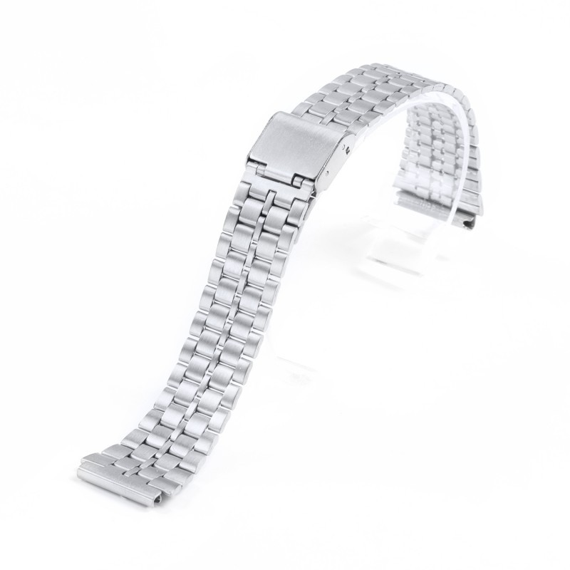 Correa de acero pequeña retro de cinco cuentas adecuada para relojes inteligentes Huawei y Samsung, correa de metal de acero inoxidable de 18 mm para hombres y mujeres.