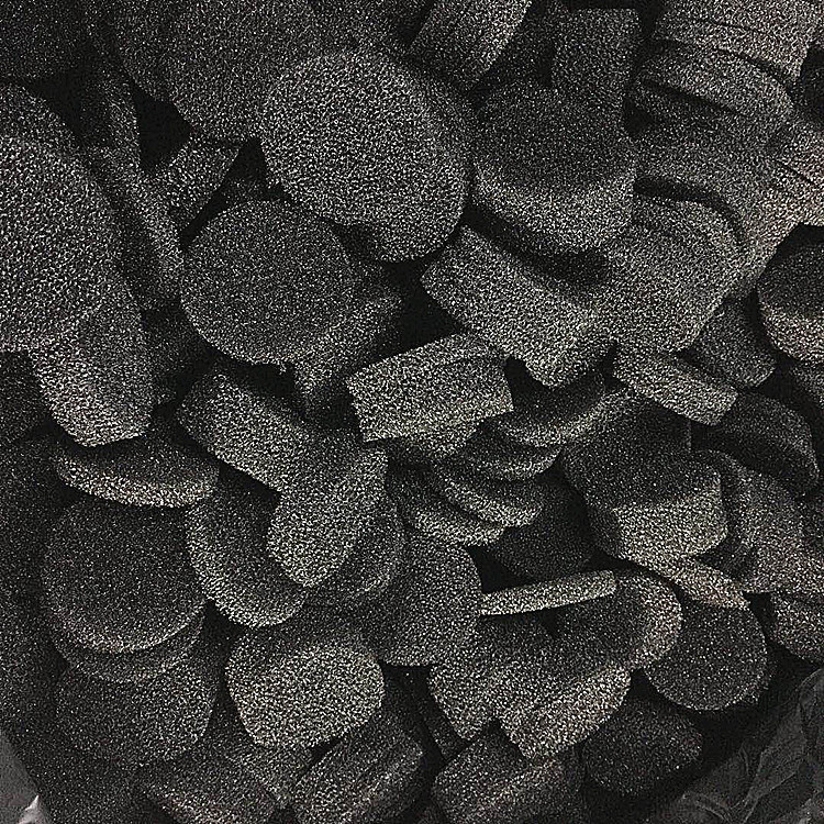 厂家批发黑色水族箱过滤棉片材 聚氨酯爆破海绵 网状过滤海绵片材