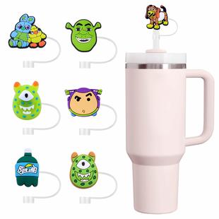 Buzz Lightyear Straw Cap Aliexpress Suitable for 7-8mm Straw Plug Dust Cap Cartoon Cute Silicone Straw Cap