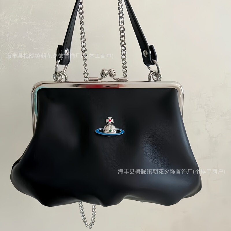 High Version Queen Mother West Same Dumpling Bag with Saturn Full Standard Portable Shoulder Crossbody Mini Dumpling Bag for Women