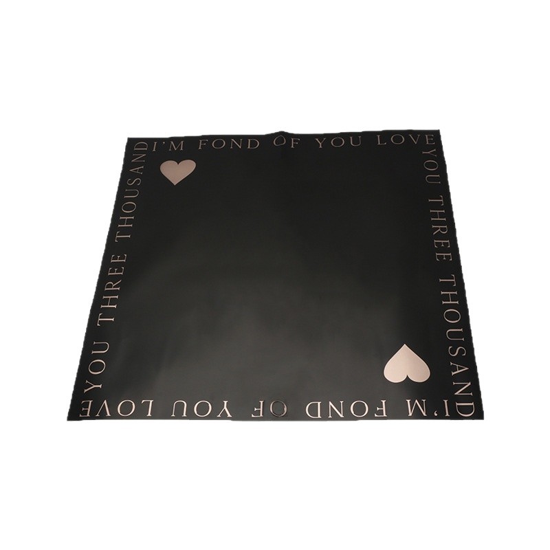 Floral de oro de corazón verdadero papel de embalaje floral de amor floral de papel de embalaje floral floral de material de embalaje floral al por mayor