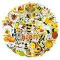 50张小蜜蜂涂鸦贴纸可爱韩系ins风防水手账本装饰行李箱电脑贴纸