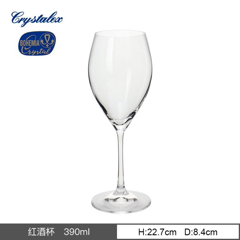 Importación checa de vidrio de cristal sin plomo tazas de vino tazas de vino tazas de champán tazas de bordeaux pies altos