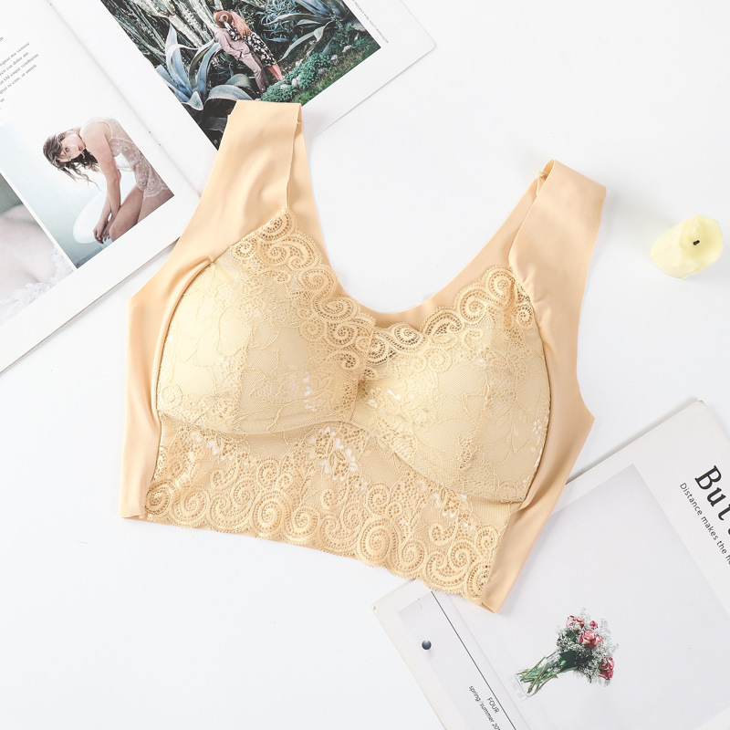 クロスボーダーの大きいサイズのスチールリングのないレースのベストの下着の薄いタイプの側は副乳を収めて集まって調整型のブラジャーのメーカーを集めて直接販売します。|undefined