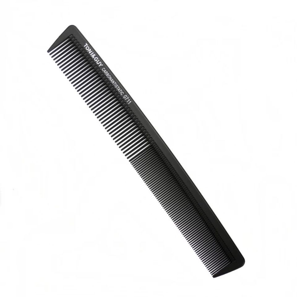 Peine de cola puntiaguda de zona de peinado de disco, fibra de carbono, antiestática, resistencia a altas temperaturas, dientes densos, peluquería profesional