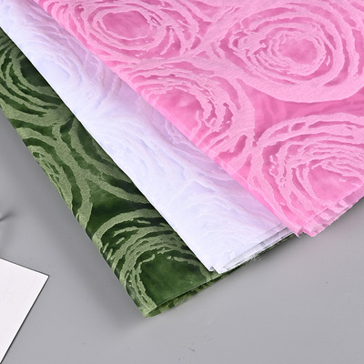 brand new rose Lines Polypropylene pp Non woven fabric embossing Embossing flower decorate Gift Wrapping