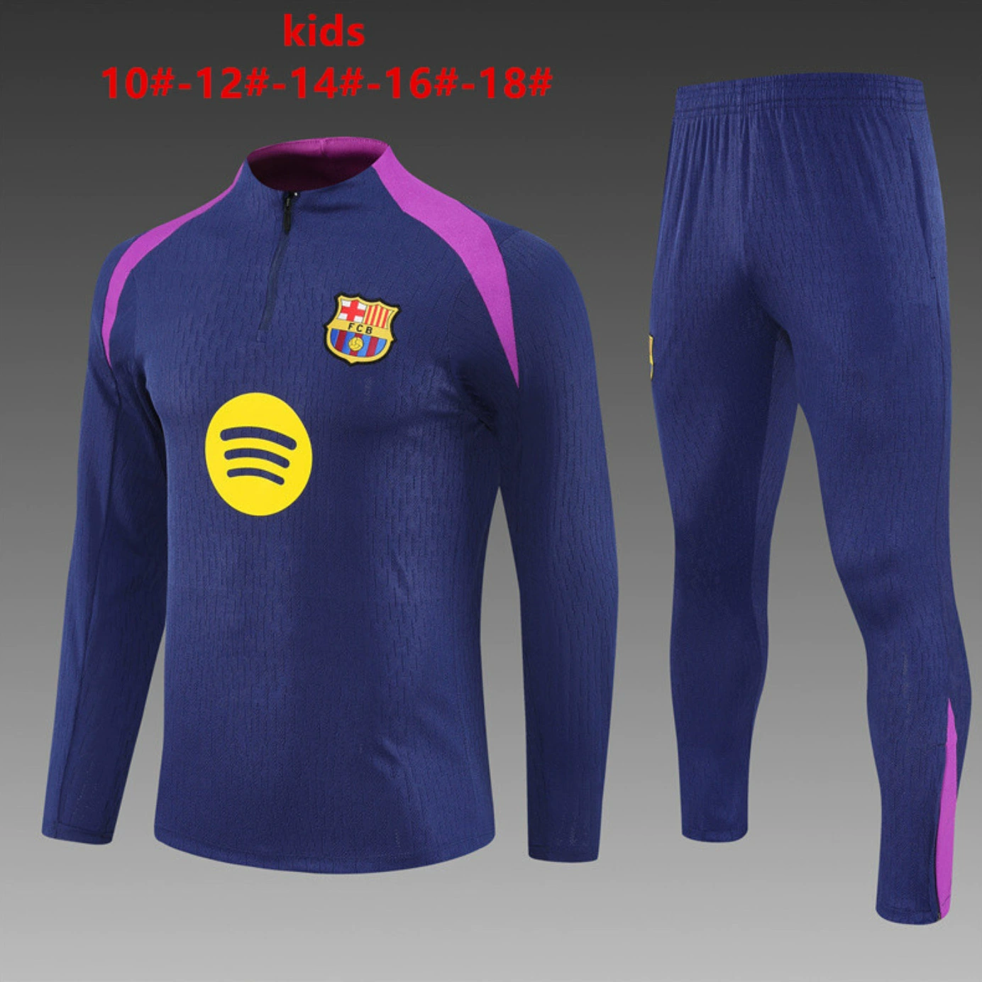 Бразильская тренировочная спортивная экипировка Barcelona Arsenal Tottenham Napoli Feyenoord AC детская с длинным рукавом костюм