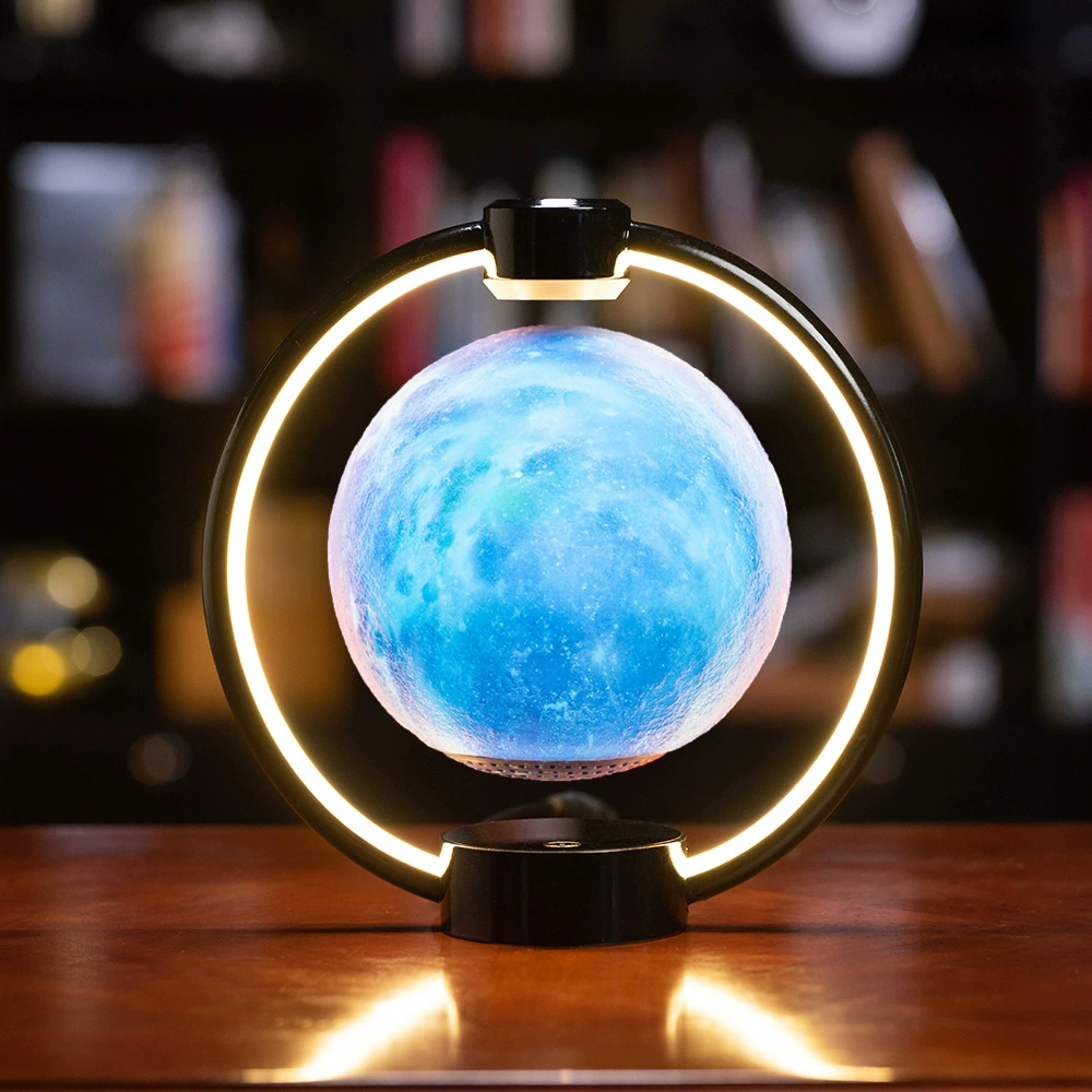 Магнитная левитация, луна, атмосферные колонки, ночник, 3D-печать, Bluetooth
