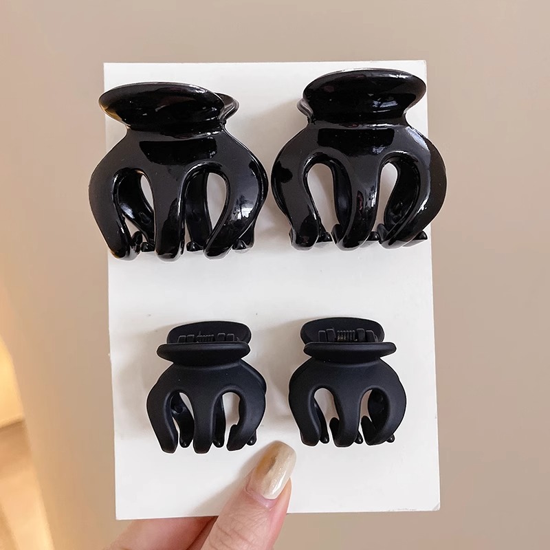 Horquilla de calabaza esmerilada de alta calidad, temperamento femenino, pinza de agarre grande, parte posterior de la cabeza, pinza de tiburón, clip de tiburón, tocado, horquilla