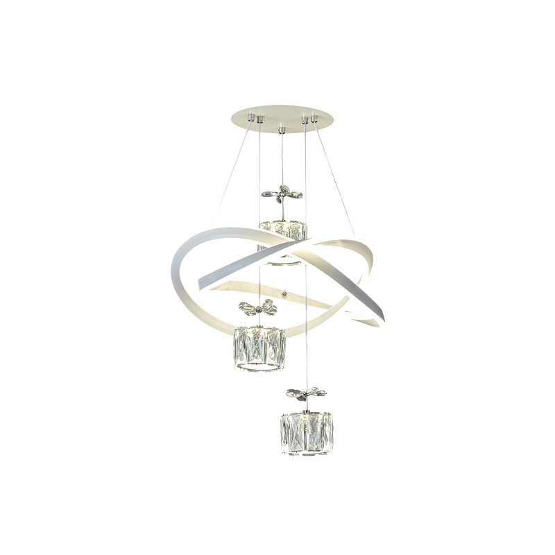 Candelabro de restaurante de lujo ligero creativo moderno, lámpara de cristal, dormitorio principal led para el hogar, lámpara de sala de estar de alta gama, lámpara Zhongshan