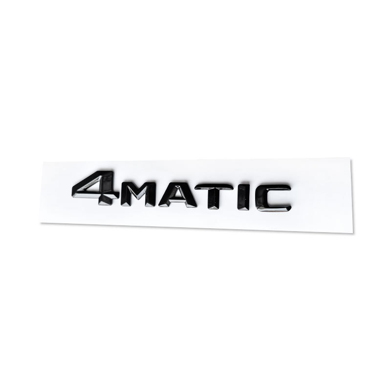Suitable for Mercedes-Benz 4Matic Emblem Four-Wheel Drive Vehicle Tail Emblem New C-Class E-Class S-Class Gla Glk Four-Wheel Drive Vehicle Sticker Electroplating