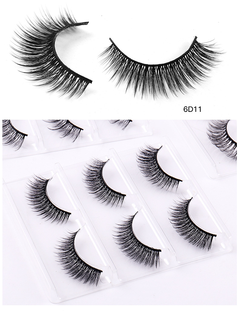 Lady Solid Color Artificial Fiber False Eyelashes 1 Piece display picture 1