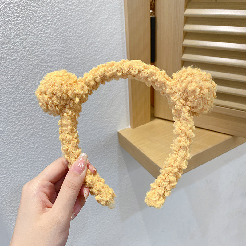 Diadema de felpa de dibujos animados de otoño e invierno