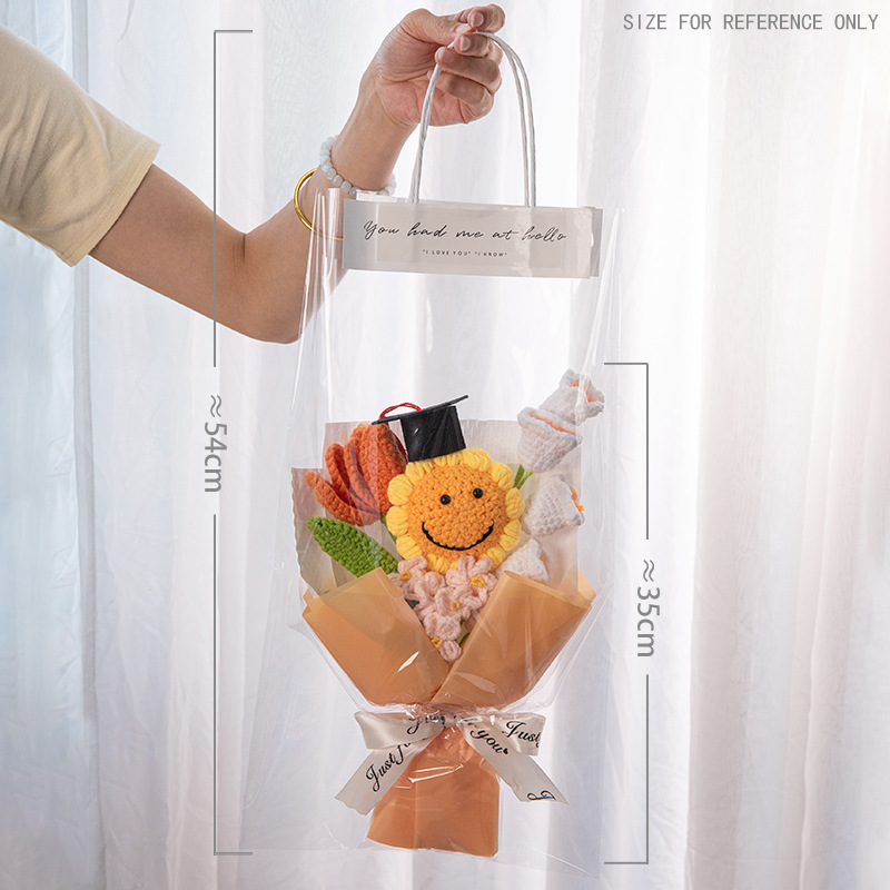 웃는 해바라기 박사 모자 - 노란색