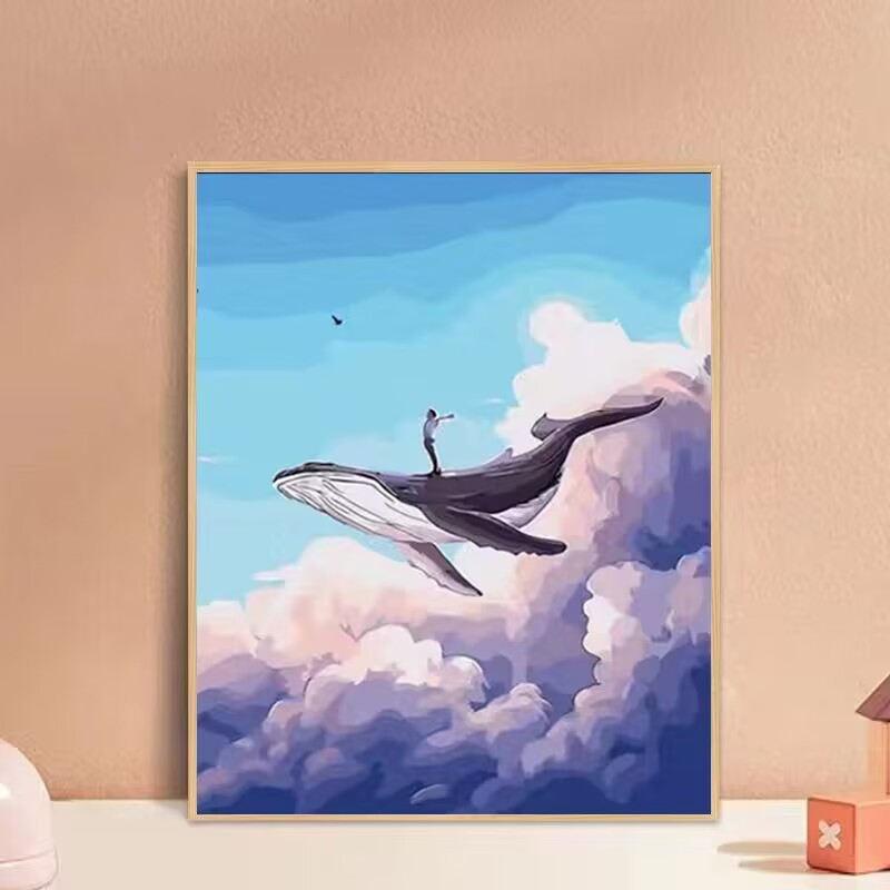 Caqui pintura simple pintura decorativa pintura china todo va bien bricolaje pintura al óleo digital pintado a mano pintura al óleo de relleno estilo chino