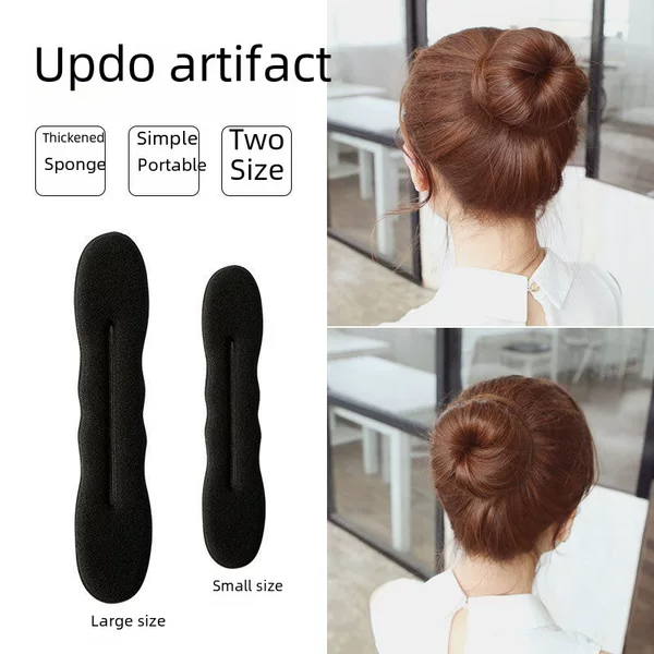 Ball Head Hair Artifact Multifunctional Thickened Sponge Lazy Hair Tie Fluffy Flower Bud Curly Hair Ring Female Headwear