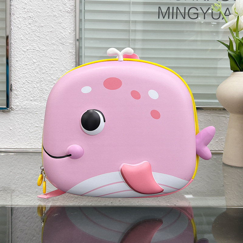 Nuevos niños de dibujos animados cáscara dura kindergarten mochila ballena bebé Eva cáscara de huevo niño niña bebé mochila
