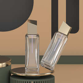 公模异形香水盖斜角玻璃瓶搭配金属盖五金压铸厂家直销