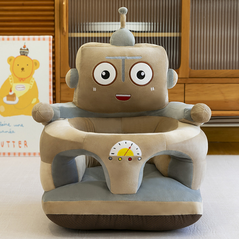 Nuevo asiento para bebés anti-caída creativo robot de dibujos animados para aumentar el sofá de bebé 4 a diciembre asiento de estudio