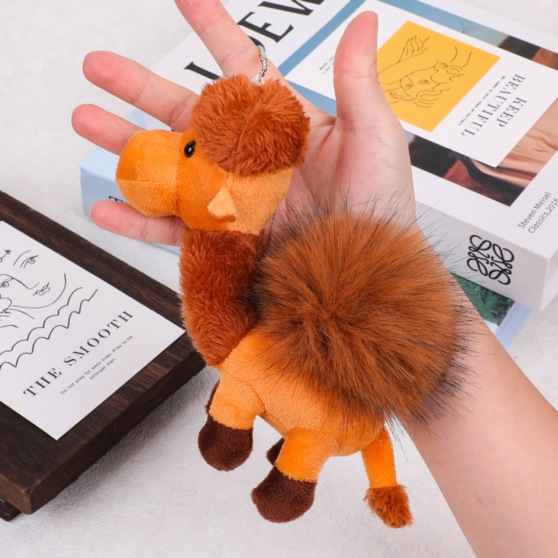 New Camel Plush Toy Doll Cute Little Camel Keychain Pendant Desert Camel Doll School Bag Hanging Decoration